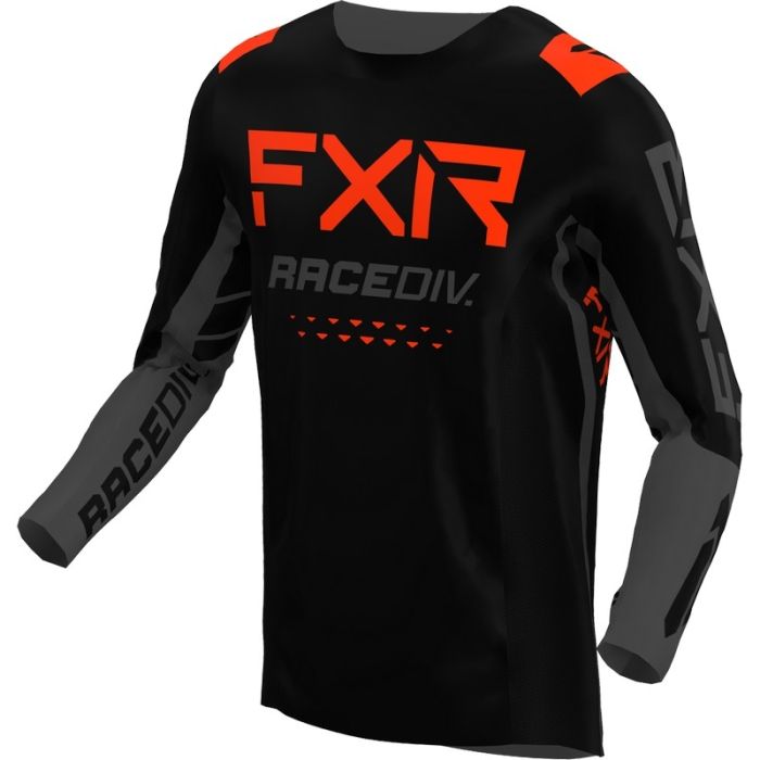 FXR Podium Off-Road Jersey Black/Char/Nuke Red