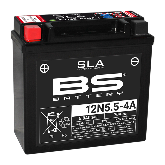 BS Battery 12N5.5-4A/4B (FA) SLA - Sealed & Activated