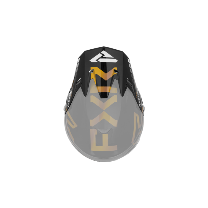 FXR 6D ATR-2 Visor/Peak 23 Black/White/GoldOS