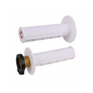 ODI Half-Waffle MX Lock-On Grip Set White (Pro Soft)