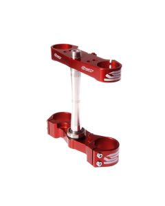 SCAR Top & Bottom Clamp CR250F 08-09 Red