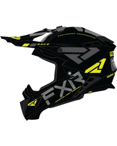 FXR Helium Carbon Helmet w/ D-Ring Hi Vis/Charcoal