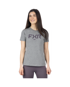 FXR Women Helium Premium Shirt 24 Grey Heather/Muted Grape