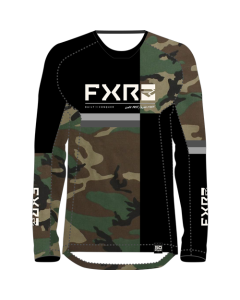 FXR M Proflex Upf Ls Jersey 24 Camo/Black