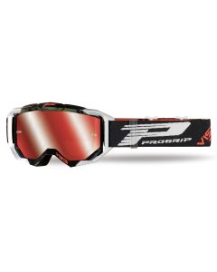 Progrip 3303 Tear off Goggle Mirror Red - Black/White 