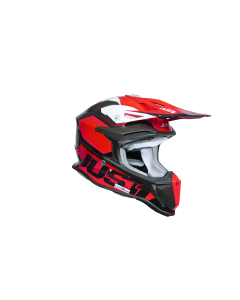Just1 Helmet J-18 F Hexa White/Fluo Red/Black