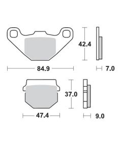 MMT Brake Pad Rear RM80/85 90-04 Front KX80/85 88-96