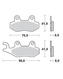 MMT Brake Pad Front RM..-95 KX89-93 YZ..-97 HVA92-94