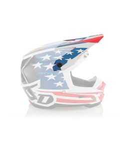 6D Helmet ATR-3 Visor Patriot Gloss Red White Blue