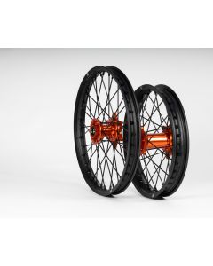 Sixty5 KTM Black/Or Enduro 1.6-21"/2.15-18" wheel set