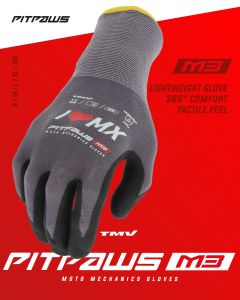 TMV Pitpaws gloves Black "I love MX"