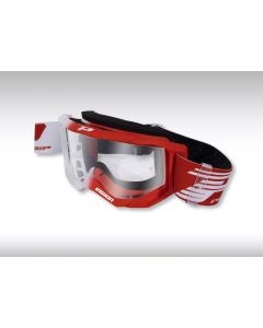 Progrip 3300 Vision Tear off Goggle White/Red - Clear Lens
