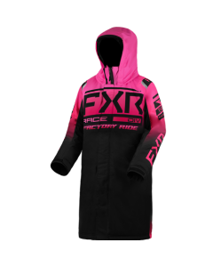 FXR Yth Warm-Up Coat Black/E Pink Fade